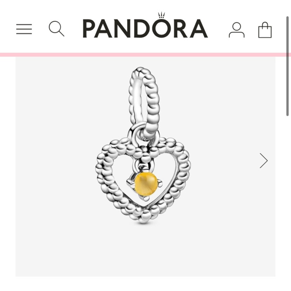 November pandora birthstone charm